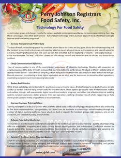 Technology For Food Safety