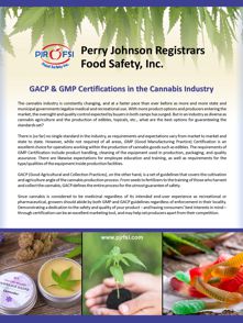 GACP & GMP Certifications in the Cannabis Industry