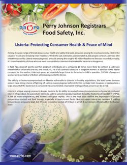 Listeria: Protecting Consumer Health & Peace of Mind