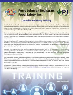 Cannabis and Hemp Training